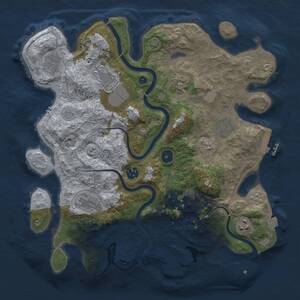 Thumbnail Rust Map: Procedural Map, Size: 3650, Seed: 345, 15 Monuments