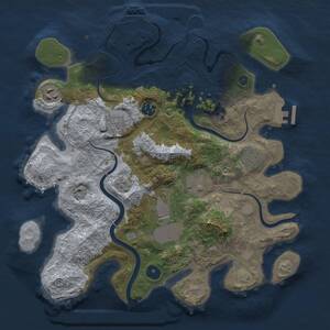 Thumbnail Rust Map: Procedural Map, Size: 3500, Seed: 2099626077, 13 Monuments