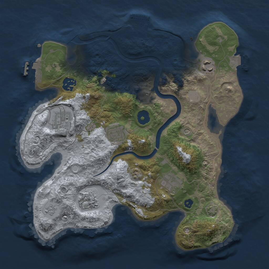 Rust Map: Procedural Map, Size: 3000, Seed: 2025100915, 13 Monuments