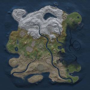 Thumbnail Rust Map: Procedural Map, Size: 3500, Seed: 652303228, 14 Monuments