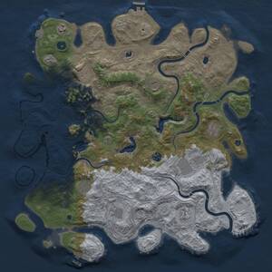 Thumbnail Rust Map: Procedural Map, Size: 4500, Seed: 746601263, 16 Monuments