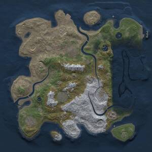 Thumbnail Rust Map: Procedural Map, Size: 3500, Seed: 2010585966, 13 Monuments
