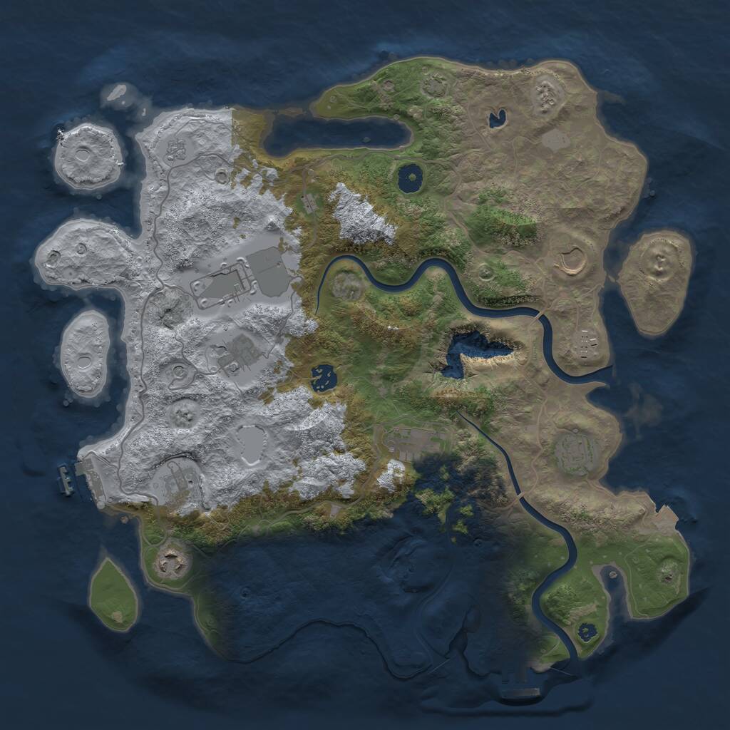 Rust Map: Procedural Map, Size: 4000, Seed: 2019649151, 15 Monuments