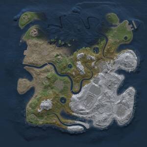 Thumbnail Rust Map: Procedural Map, Size: 3500, Seed: 1936948513, 14 Monuments