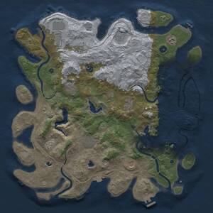 Thumbnail Rust Map: Procedural Map, Size: 4500, Seed: 946827362, 16 Monuments