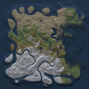 Thumbnail Rust Map: Procedural Map, Size: 4250, Seed: 2107201182, 16 Monuments