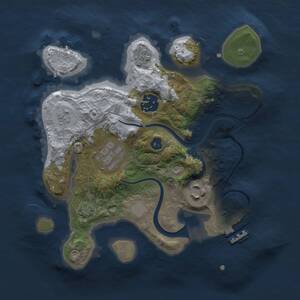 Thumbnail Rust Map: Procedural Map, Size: 2500, Seed: 1663028872, 9 Monuments