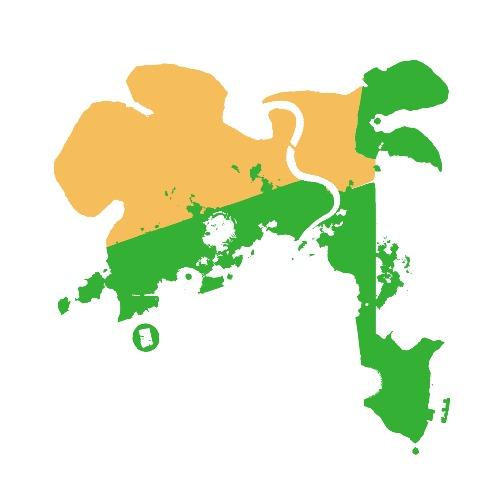 Biome Rust Map: Procedural Map, Size: 3000, Seed: 43000