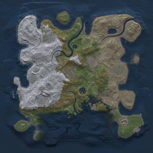 Thumbnail Rust Map: Procedural Map, Size: 3500, Seed: 177524601, 15 Monuments