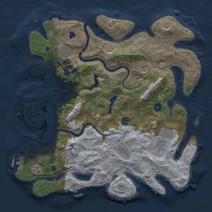 Thumbnail Rust Map: Procedural Map, Size: 4000, Seed: 990368, 14 Monuments