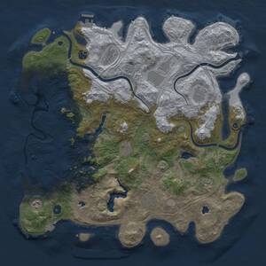 Thumbnail Rust Map: Procedural Map, Size: 4500, Seed: 412341, 15 Monuments