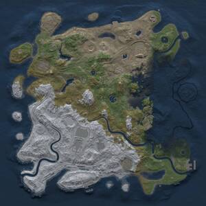 Thumbnail Rust Map: Procedural Map, Size: 4500, Seed: 1654792569, 17 Monuments