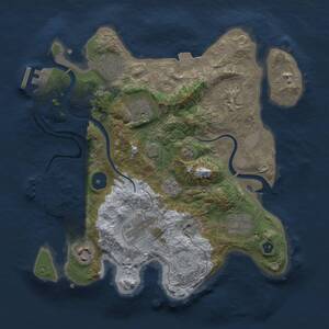 Thumbnail Rust Map: Procedural Map, Size: 3000, Seed: 831520943, 13 Monuments