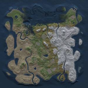 Thumbnail Rust Map: Procedural Map, Size: 4500, Seed: 559247057, 17 Monuments