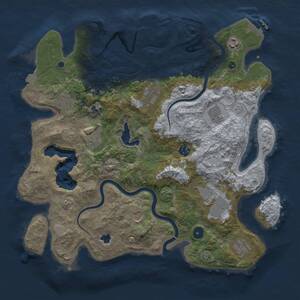 Thumbnail Rust Map: Procedural Map, Size: 4000, Seed: 9546135, 16 Monuments
