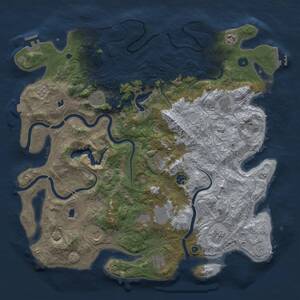 Thumbnail Rust Map: Procedural Map, Size: 4500, Seed: 1999216006, 16 Monuments