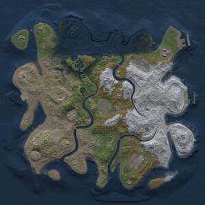 Thumbnail Rust Map: Procedural Map, Size: 3500, Seed: 29233, 14 Monuments