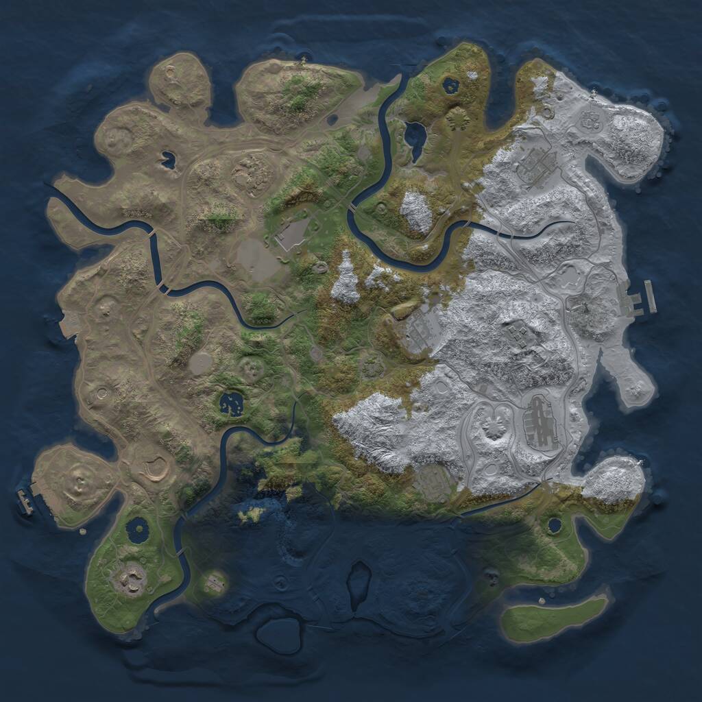 Rust Map: Procedural Map, Size: 4250, Seed: 5589, 16 Monuments