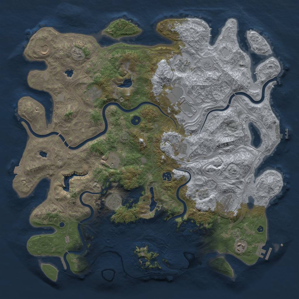 Rust Map: Procedural Map, Size: 4750, Seed: 1159823172, 17 Monuments