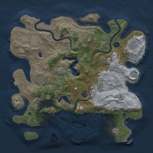 Thumbnail Rust Map: Procedural Map, Size: 4000, Seed: 940525598, 14 Monuments
