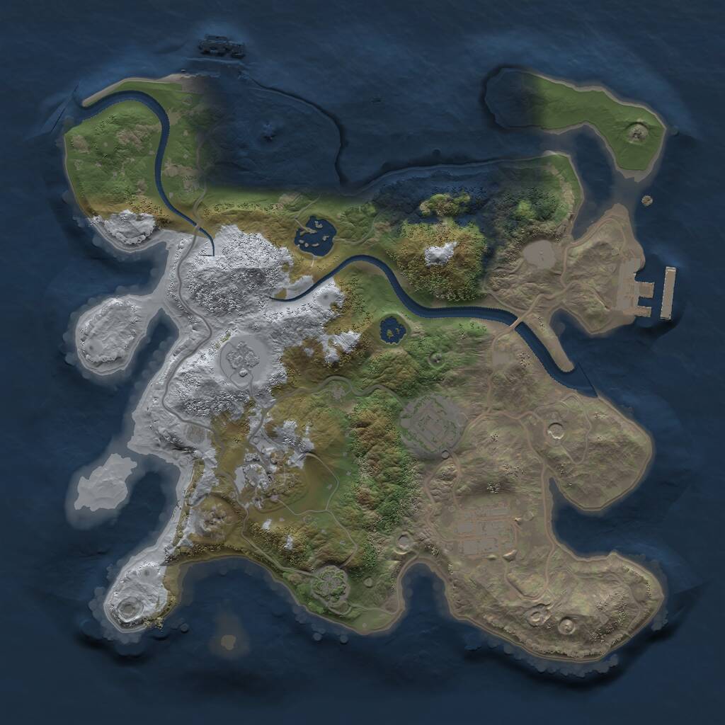 Rust Map: Procedural Map, Size: 2800, Seed: 241448597, 10 Monuments