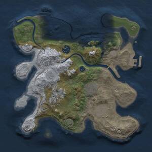Thumbnail Rust Map: Procedural Map, Size: 2800, Seed: 241448597, 10 Monuments