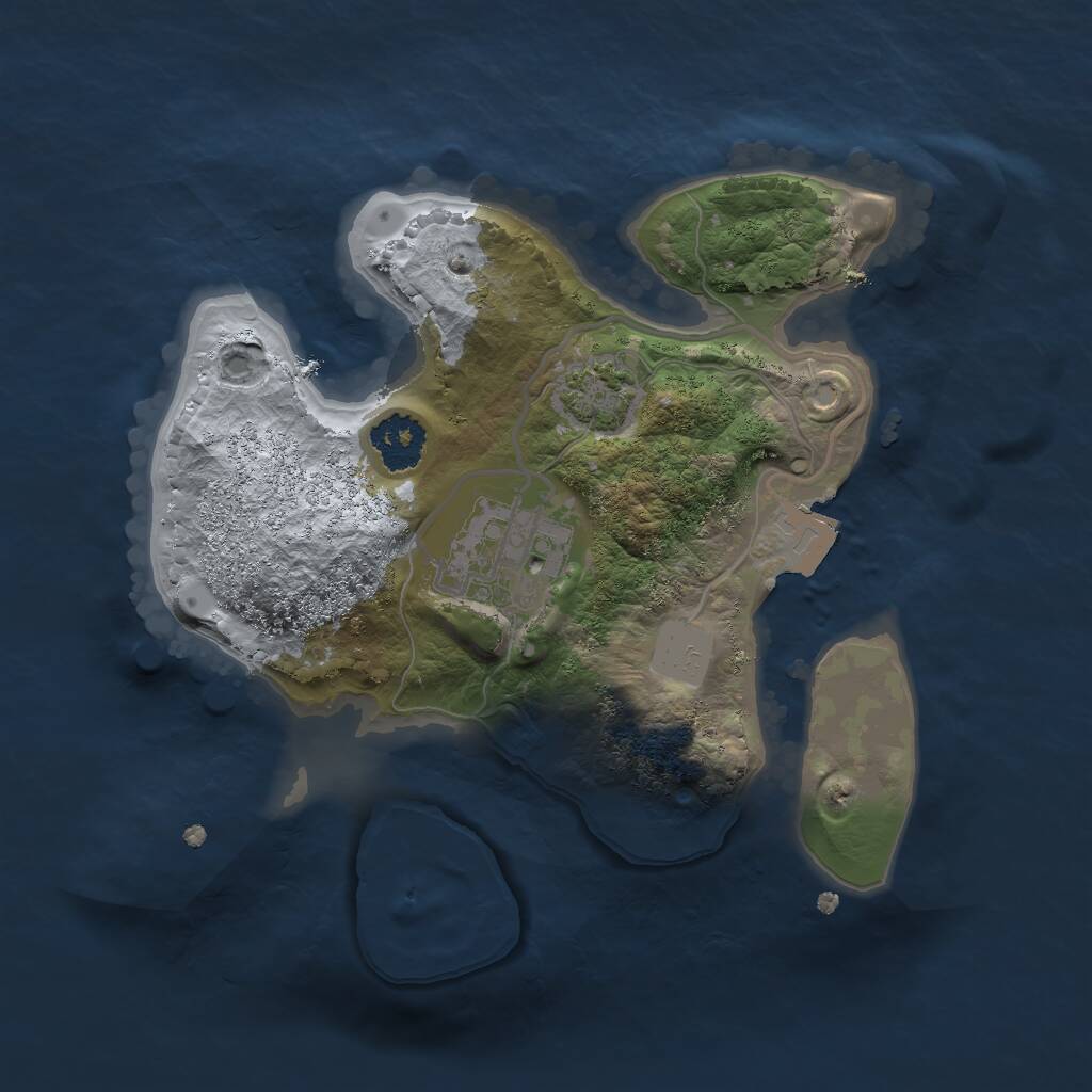 Rust Map: Procedural Map, Size: 2000, Seed: 1631169275, 3 Monuments