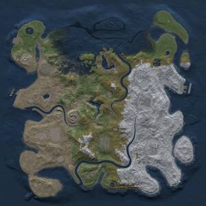 Thumbnail Rust Map: Procedural Map, Size: 4000, Seed: 2089105544, 15 Monuments