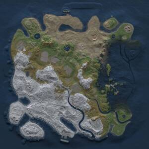 Thumbnail Rust Map: Procedural Map, Size: 3750, Seed: 78531, 16 Monuments