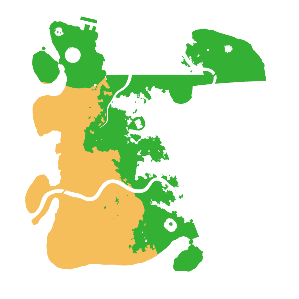 Biome Rust Map: Procedural Map, Size: 3500, Seed: 54675