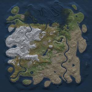 Thumbnail Rust Map: Procedural Map, Size: 4500, Seed: 158112563, 16 Monuments