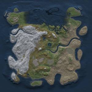 Thumbnail Rust Map: Procedural Map, Size: 3750, Seed: 367841830, 15 Monuments