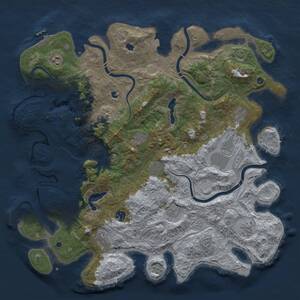 Thumbnail Rust Map: Procedural Map, Size: 4500, Seed: 1331288570, 16 Monuments