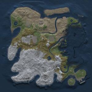 Thumbnail Rust Map: Procedural Map, Size: 3500, Seed: 325414063, 13 Monuments