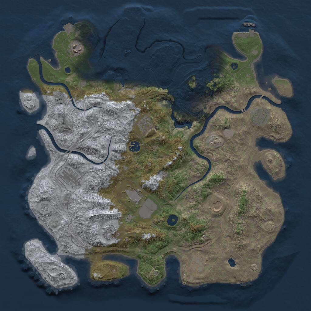Rust Map: Procedural Map, Size: 4250, Seed: 1642806712, 16 Monuments