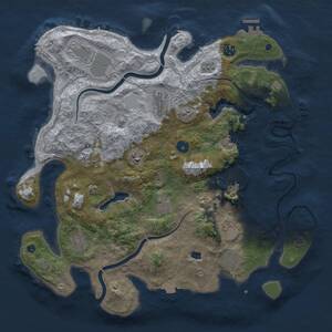 Thumbnail Rust Map: Procedural Map, Size: 4000, Seed: 1781002803, 16 Monuments