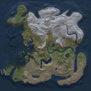 Thumbnail Rust Map: Procedural Map, Size: 4000, Seed: 1002550149, 15 Monuments