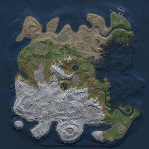 Thumbnail Rust Map: Procedural Map, Size: 3750, Seed: 2141953969, 16 Monuments