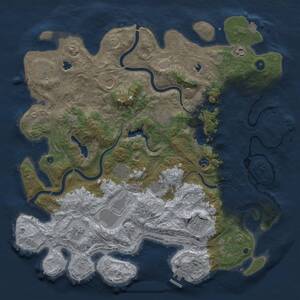 Thumbnail Rust Map: Procedural Map, Size: 4500, Seed: 414432723, 17 Monuments