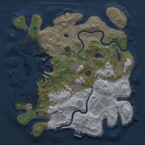 Thumbnail Rust Map: Procedural Map, Size: 4000, Seed: 58666865, 15 Monuments