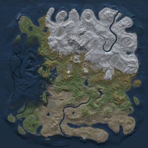 Thumbnail Rust Map: Procedural Map, Size: 5000, Seed: 552528582, 17 Monuments
