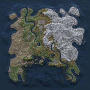 Thumbnail Rust Map: Procedural Map, Size: 3750, Seed: 53287694, 16 Monuments