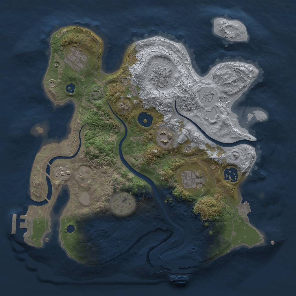 Rust Map: Procedural Map, Size: 3000, Seed: 2025101015, 13 Monuments