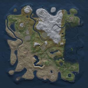 Thumbnail Rust Map: Procedural Map, Size: 4000, Seed: 2054634909, 14 Monuments