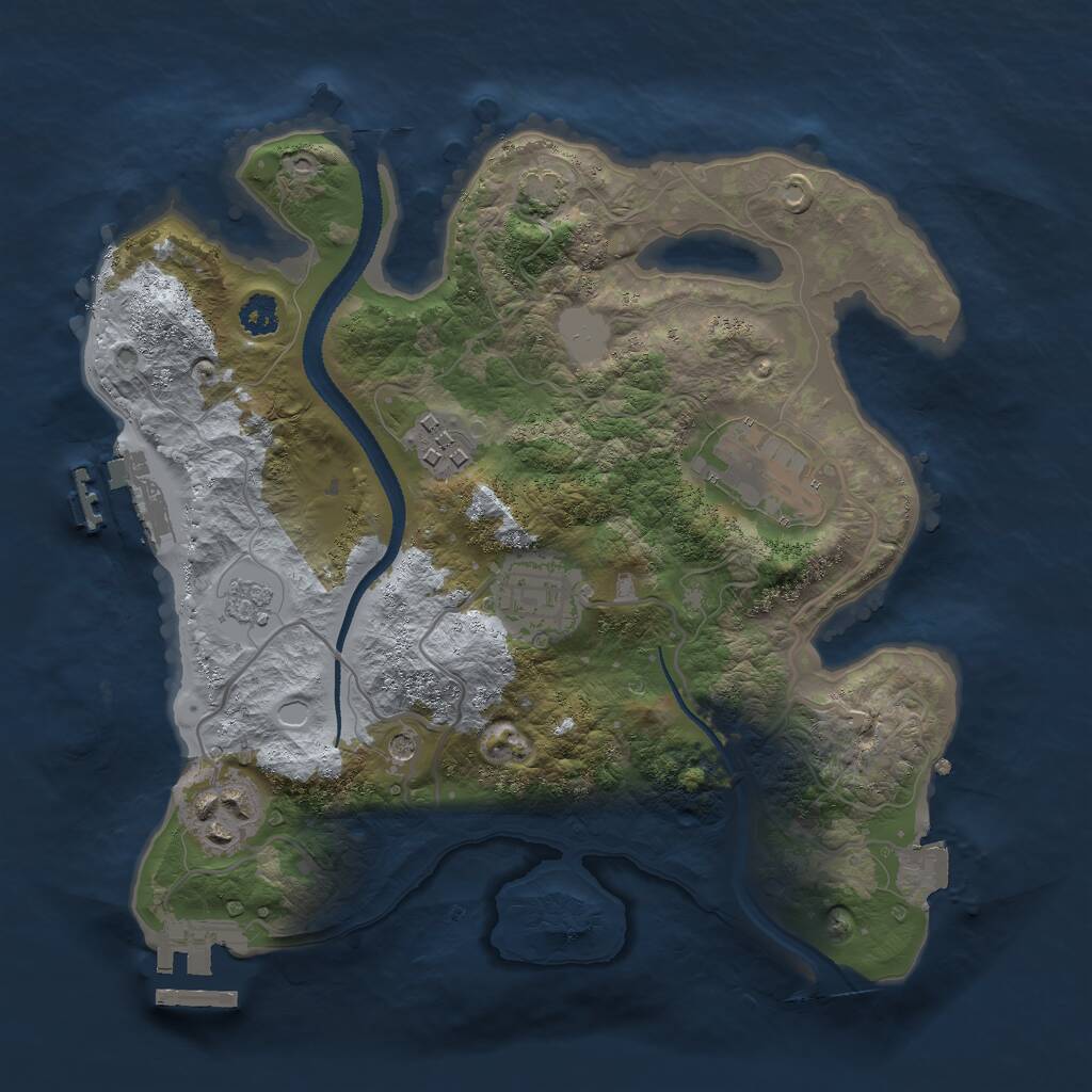 Rust Map: Procedural Map, Size: 2700, Seed: 19686, 10 Monuments