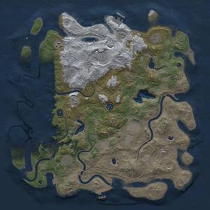 Thumbnail Rust Map: Procedural Map, Size: 4500, Seed: 2137711633, 17 Monuments
