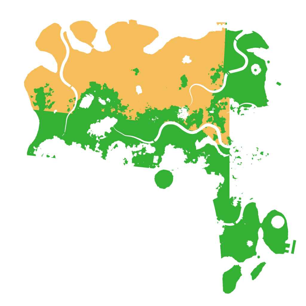 Biome Rust Map: Procedural Map, Size: 4500, Seed: 1995
