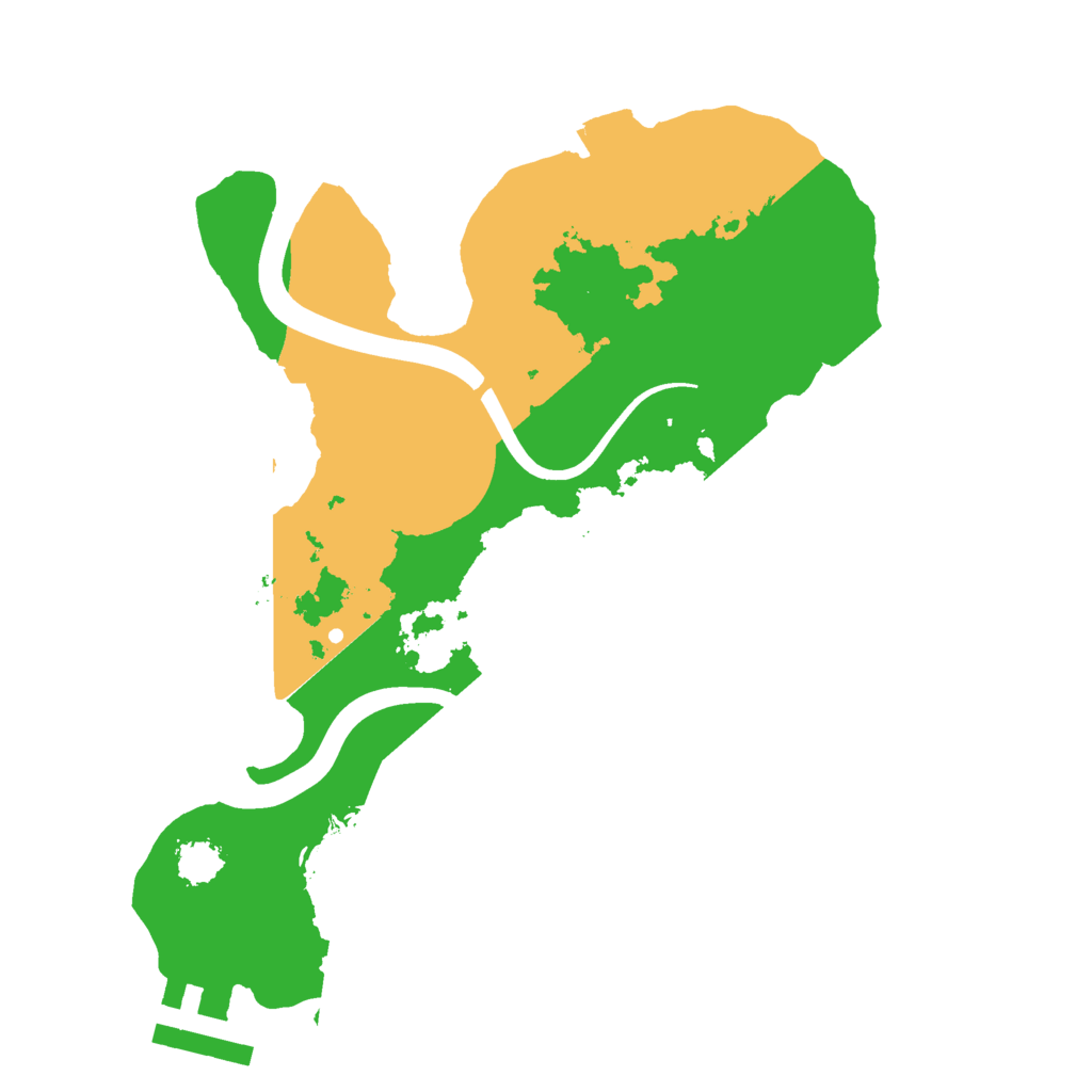 Biome Rust Map: Procedural Map, Size: 2200, Seed: 14838