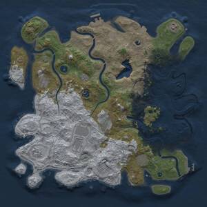 Thumbnail Rust Map: Procedural Map, Size: 4200, Seed: 5465465, 15 Monuments