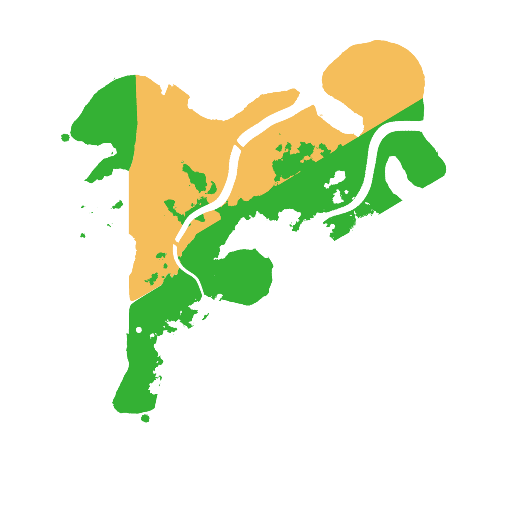 Biome Rust Map: Procedural Map, Size: 2500, Seed: 92490508